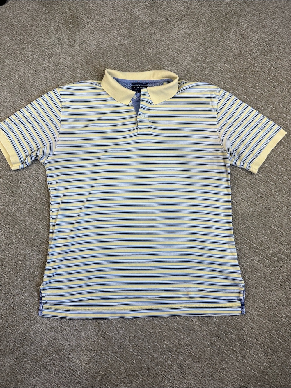 Vintage Hathaway Heritage Knit Polo Striped Preppy Old Money Granddad Golf L